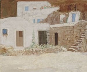 Sudliche Hauser Im Sonnigen Licht by Hermann Urban