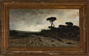 Paisaje O "capvespre by Modesto Urgell y Inglada