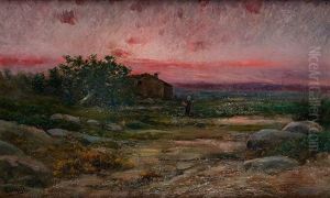 Paisaje Con Casa Y Campesina Paisaje Con Casa Y Campesina