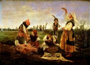 El Desayuno De Los Segadores by Jose Uria y Uria