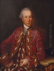 Portrait Of A Nobleman In An Ermine Decorated Coat by Georg Anton Abraham Urlaub