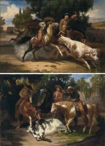 Lanceando Un Toro (+ La Muerte Del Toro; Pair) by Juan Urruchi