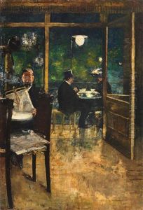 Im Cafe Bauer, Berlin by Lesser Ury