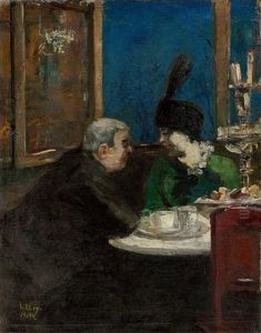 Im Cafe Victoria, Berlin by Lesser Ury