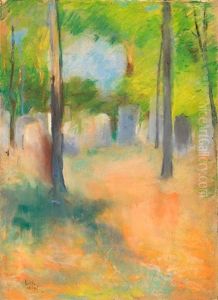 Judischer Friedhof (schwerin An Der Warthe?) by Lesser Ury
