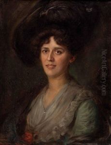 Portrait Einer Dame (maria) Mit Hut