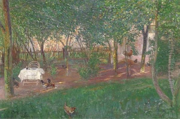 Poultry In A Garden - view 1
