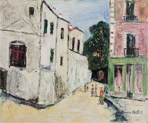 Dia De Lluvia En Las Ramblas by Maurice Utrillo