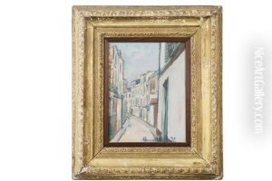 Rue Tournant A Gauche by Maurice Utrillo