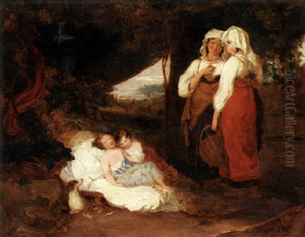 Maidens Watching Over The Children - view 1