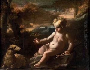San Giovannino (+ Gesu Bambino; 2 Works) by Domenico Antonio Vaccaro