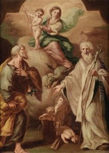 Madonna Del Carmine Tra San Giuseppe E San Nicola Di Bari
