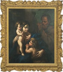 Den Heliga Familjen Och Johannes by Nicola Vaccaro