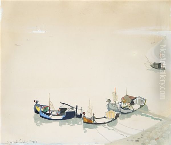 Barges On The Danube - view 1