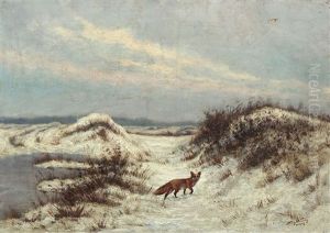 A Fox In A Winter Landscape A Fox In A Winter Landscape