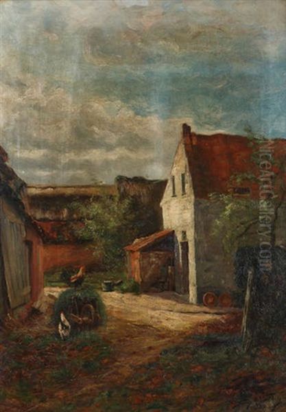 Cour De Ferme Animee De Poules - view 1