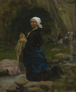 Brittany Washerwoman by Jules Breton