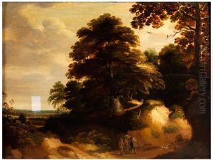 Baumlandschaft Mit Dunenhugeln Und Figurenstaffage by Lodewijk De Vadder