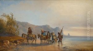 Pecheurs En Bord Demer by Jules Breton