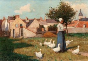Feeding The Geese by Eugene Lawrence Vail