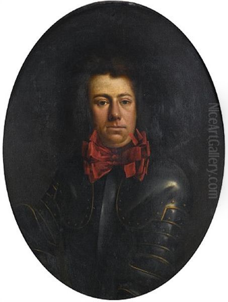Gentleman In Armour With A Red Bow - view 1