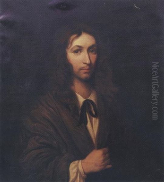 Portrait Of A Young Man In A White Chemise And A Brown Silk Robe - view 1