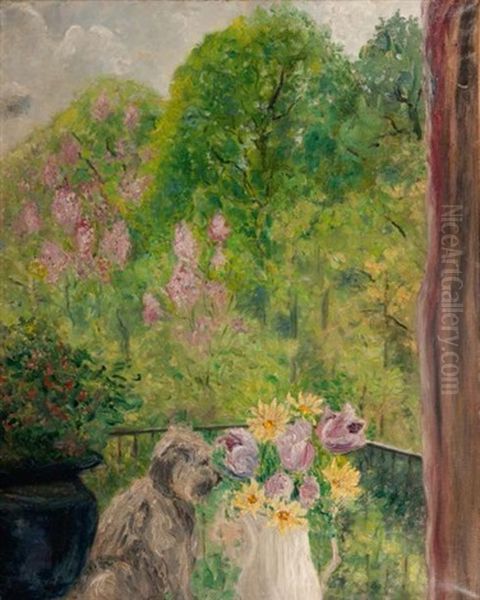 Fleurs Et Chien - view 1