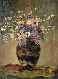 Bouquet De Fleurs Au Violon