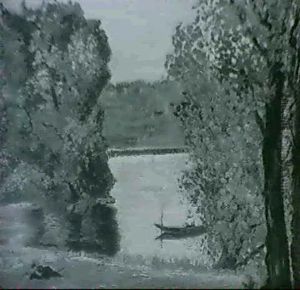 Pecheur En Barque by Valentine Synave Nicolaud (Fray) Val