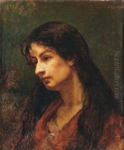 Portrait De Femme by Jules Emmanuel Valadon