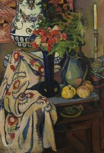 Nature Morte Au Chandelier [still Life With Candlestick] by Suzanne Valadon