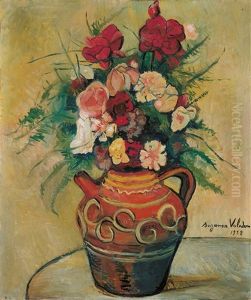 Blumenstrauss In Spanischem Krug by Suzanne Valadon