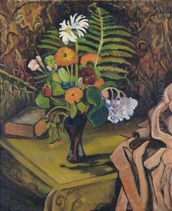 Vase De Fleurs Sur Une Table by Suzanne Valadon