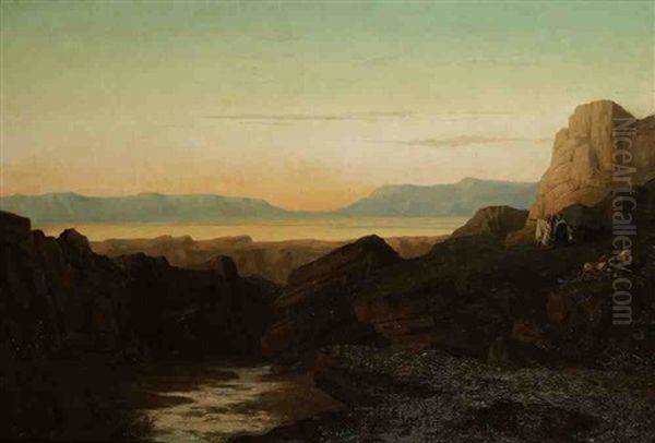 Paysage Oriental Au Crepuscule - view 1