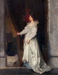 Interior Scene With Lady by Francesco Valaperta