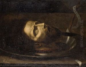 Cabeza De San Juan Bautista by Juan De Valdes Leal
