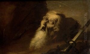 Cabeza De San Juan Bautista by Juan De Valdes Leal