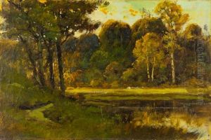 Trees In A Lakeside Landscape Trees In A Lakeside Landscape