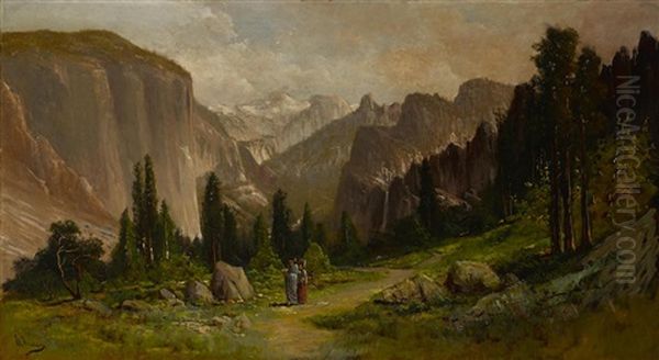 An Ahwahneechee Man And Woman In The Yosemite Valley - view 1