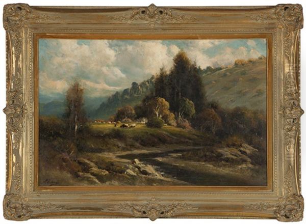 Cattle In A California Landscape - view 1
