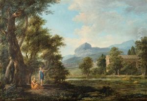 Paysage Classique Avec Le Temple De Neptune by Pierre-Henri de Valenciennes
