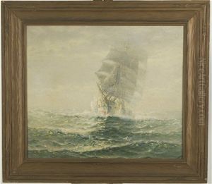 A Ship Emerging From The Fog by Theodore Victor Carl Valenkamph