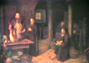 In Der Klosterkuche by Ludwig Valenta