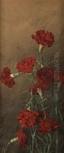 Red Carnations by Albert R. Valentien