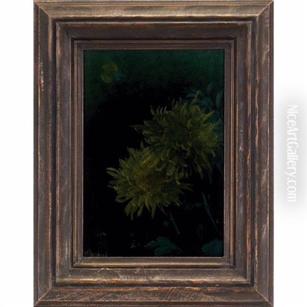Chrysanthemum Plaque - view 1