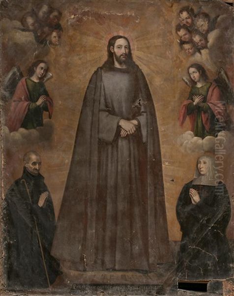 Vision De Cristo Como Jesuita Por La Venerable Marina De Escobar Con Su Confesor, Luis De La Puente - view 1