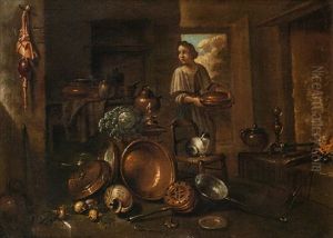 Kucheninterieur by Giovanni Domenico Valentino