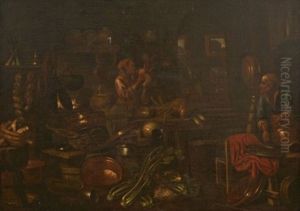 Koksinterior Med Figurer by Giovanni Domenico Valentino
