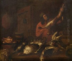 Jeune Serviteur Dans Une Cuisine