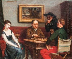 Chess Players by Janos Valentiny